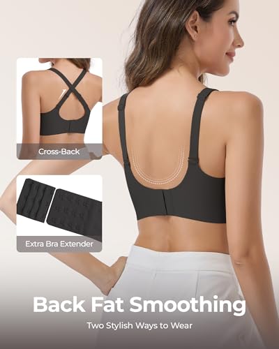 Vinfact Pumping Bra Hands Free Comfort Wireless Seamless Breast Pump Bra - color: Black, size: Medium