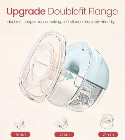 NCVI Wearable Breast Pump, Discreet & Wireless for Mom Working or Outsides - color: Upgrade-green.