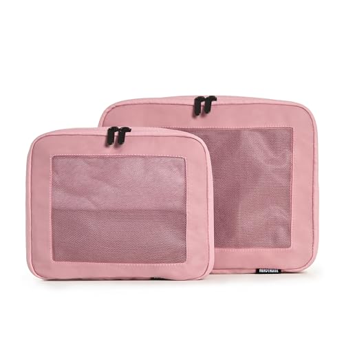 Aerotrunk Compression Packing Cubes for Travel, 2-Pack, Pink - color: Rose, size: 2-Pack