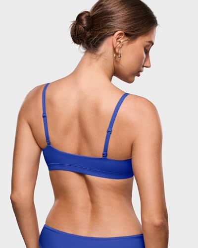 INLYRIC Women's Unlined Wireless Sports Bralette - color: Azure Blue, size: Small