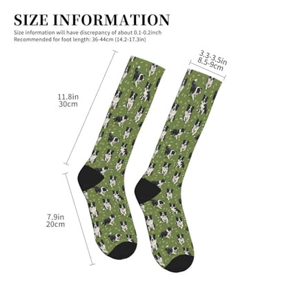 Cute Dog Compression Socks Women Men, Dog Lover Gift - color: Border Collie