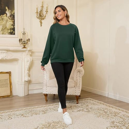 DEBELLY Nursing Friendly Sweatshirt for Breastfeeding Dual Zippers - color: Dark Green, size: Small