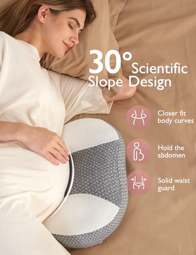 Momcozy Portable Pregnancy Pillow - Adjustable W Shaped Maternity Pillow - size: Plus Size