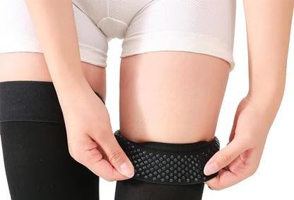 TOFLY 20-30mmHg Thigh High Compression Stockings Open Toe for Men & Women - color: 20-30mmhg Open-toe Black, size: Medium