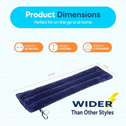 SunnyBay Heating Pad, Neck and Shoulder Wrap, 26x6 inch, Wide Blue - size: Wider - Navy