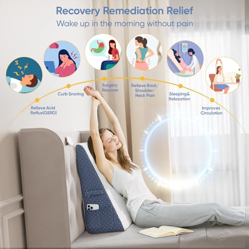 Welzona Wedge Pillow for Sleep Apnea, 10inch Bed Wedge - size: 22*24*10in