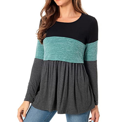Bearsland Women’s Scoop Neck Nursing Top - color: Green, size: X-Large