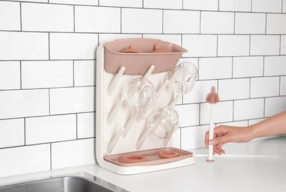Ubbi Vertical Drying Rack, Baby Accessory, Space Saving Countertop with Cleaning Brush