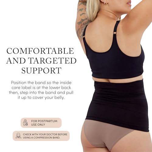 Ingrid & Isabel Basics Afterband Postpartum Belly Band, (Black | L/XL) - color: Black, size: Large / X-Large