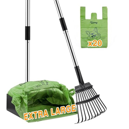 Toozey Extra Large Pooper Scooper for Large Dogs, 43.31" Long Handle - size: 43.31 Inch