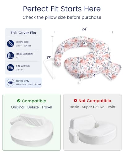 Nursing Pillow Cover Compatible with My Breast Friend Deluxe/Original - color: Meredith Allover Floral