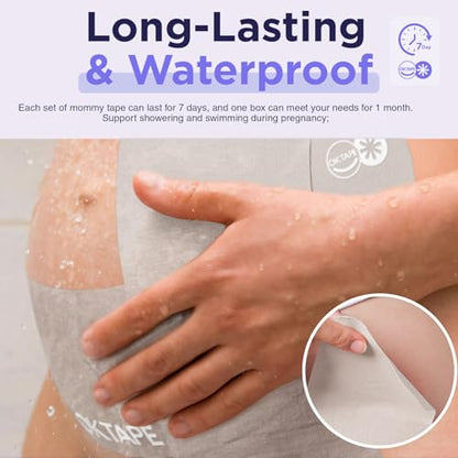 OK TAPE Pregnancy Belly Tape, Hypoallergenic Precut Belly Band Support - size: L