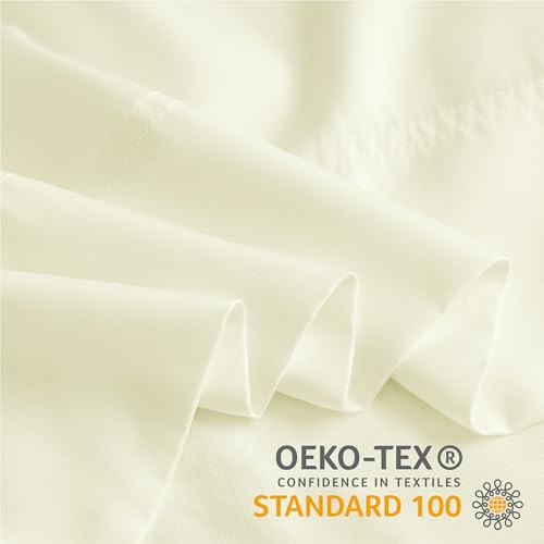 BEDELITE Body Pillow Pillowcase, Rayon from Bamboo, Cream, 20"x54" - color: Cream, size: Body（20"X 54"）