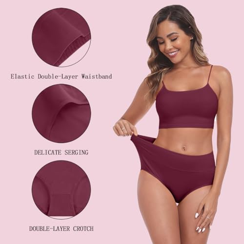 IWOLLENCE Womens Cotton Postpartum Underwear High Waisted Full Coverage Panties Plus Size & Regular - color: Multicolor-5pack-a2, size: Large