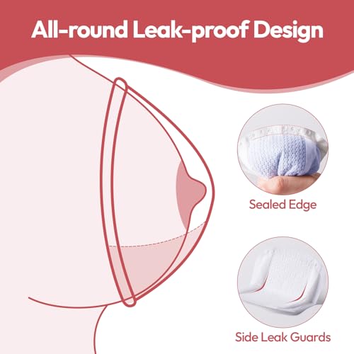 NCVI Ultra-Thin Nursing Pads, 110 Count, Breathable & Stay Dry for Moms - size: 110 Count