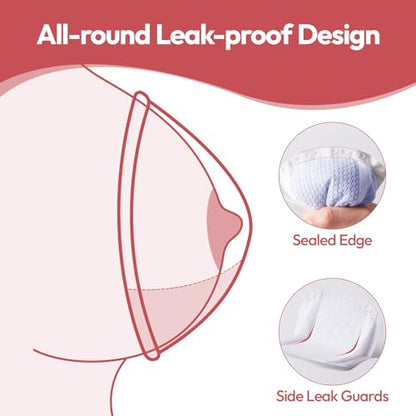 NCVI Ultra-Thin Nursing Pads, 110 Count, Breathable & Stay Dry for Moms - size: 110 Count