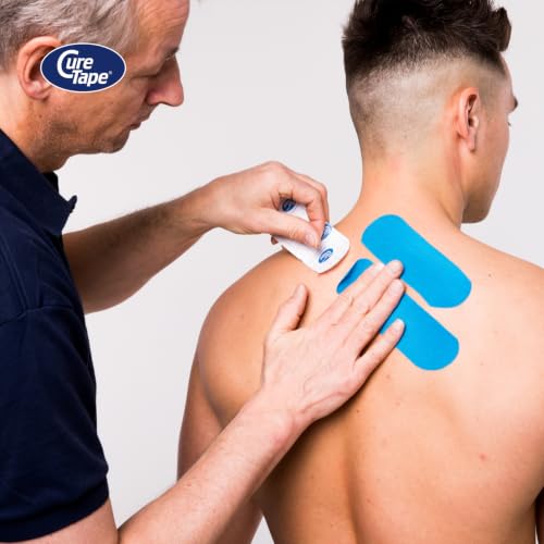 CureTape Kinesiology Tape 1in 2 Rolls | Therapeutic Tape Beige