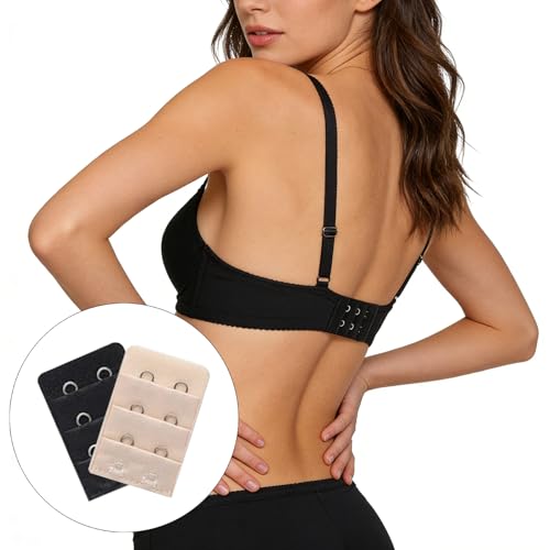 16/32 Pcs Bra Extenders, Women Ladies Stretchy Bra Band Extension 2 Hooks / 3 Hooks, Lingeries Bra Strap Extender - color: 32pcs-multicolor