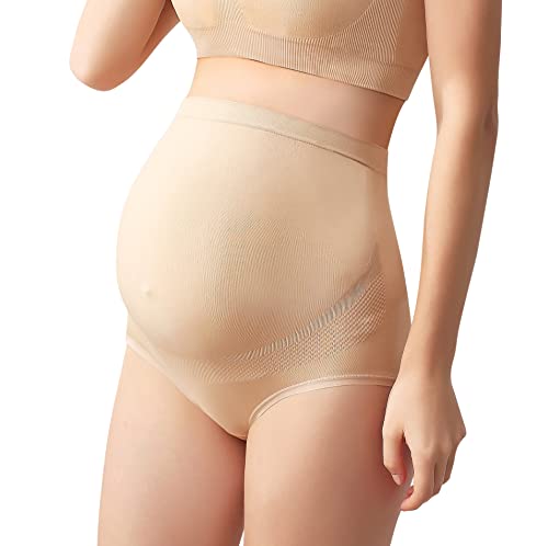 Mama Plus Women’s Maternity Underwear Over Bump High Waist Seamless Briefs Soft Stretch Pregnancy Panties Multi-Pack - color: Multicolor-a 3 Pack, size: Medium