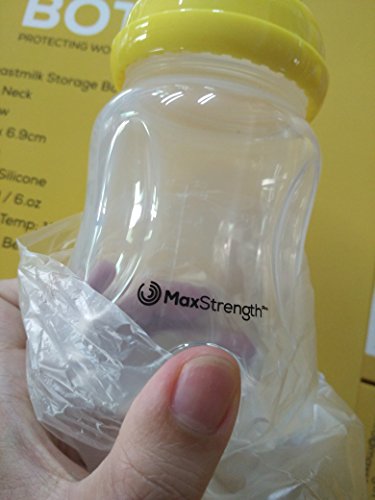 Max Strength Pro Breastmilk Bottles 6pc Set with Leak Proof Lids 6.oz 180ml