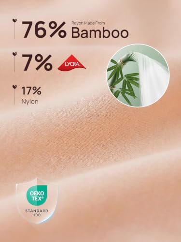 Summer Mae Maternity Underwear 76% Rayon Made from Bamboo Soft Breathable - color: Black,skin,white-3 Pc, size: Medium
