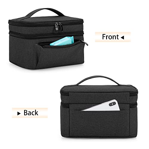 BAFASO Wearable Breast Pump Bag with a Waterproof Pump Parts Pad, Black - color: Black