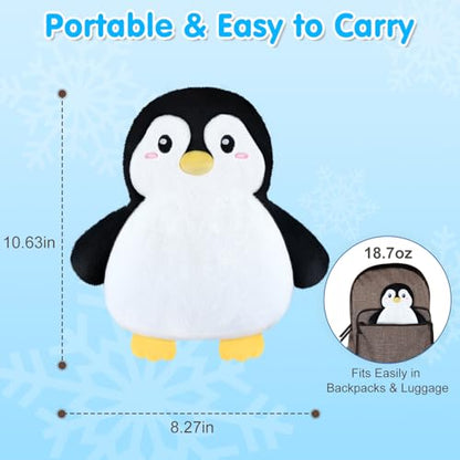 SuzziPad Penguin Microwavable Heating Pad Plush, 8.3" X 10.6", 1.5 Lb - style: Penguin