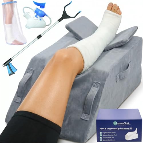 Leg Elevation Pillows for After Surgery, Wedge Pillow, Grey