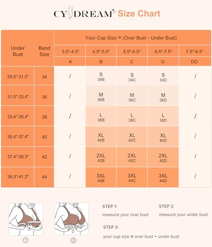 CYDREAM Zip Front Closure Wireless Bras for Women Post Surgery Compression - color: Black, size: Large