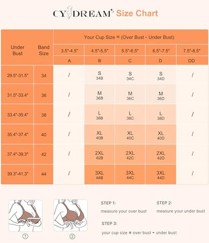 CYDREAM Zip Front Closure Wireless Bras for Women Post Surgery Compression - color: Beige, size: Small