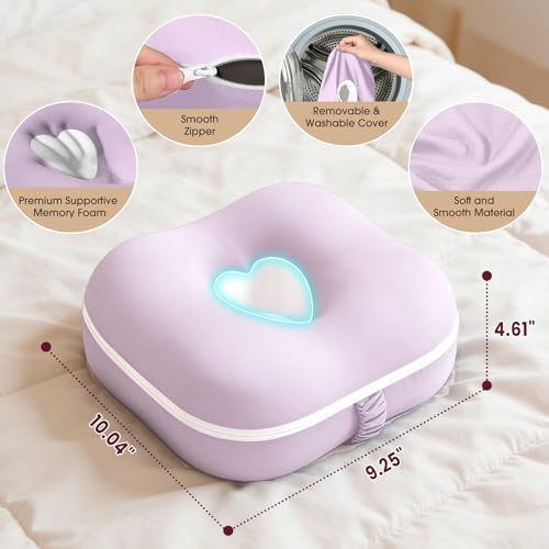 Small Knee Pillow for Side Sleepers, Memory Foam Leg Pillow,Pink - color: Pink