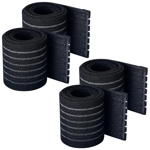 Geiserailie Ice Pack Strap Reusable Adjustable, Black, 3ft X 2in, 4 Pcs - color: Black, size: 3ft x 2in
