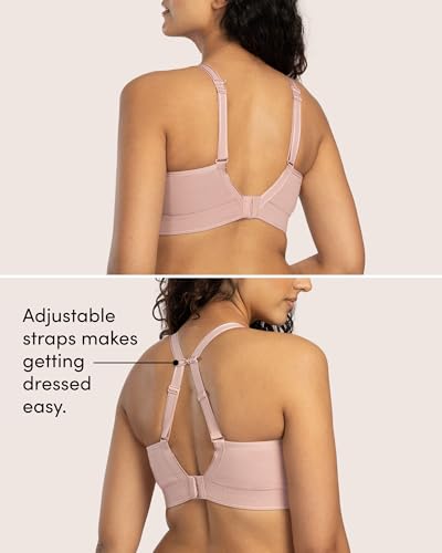 Fruit of the Loom Women's Wireless Nursing Support Bra - color: Rose Shadow, size: X-Large