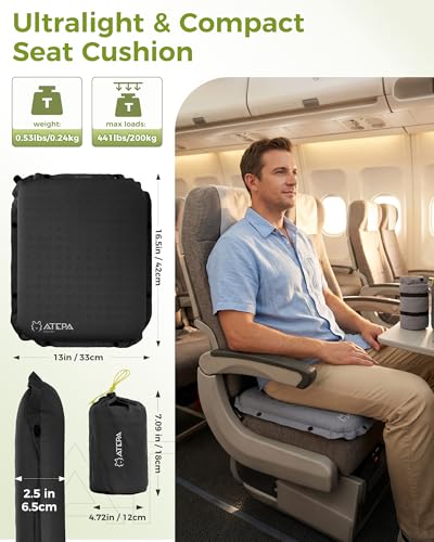 ATEPA Inflatable Seat Cushion - color: XL 1 Pack Black