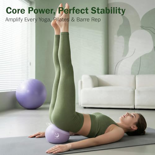 Slim Panda Pilates Ball 9 Inch Anti-Burst Small Exercise Ball - color: Lavender
