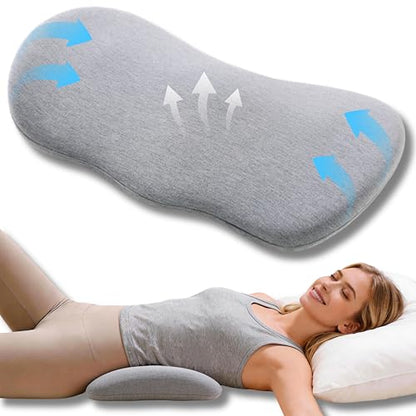 Lumbar Support Pillow for Sleeping - Back Pillow for Sciatica & Back Pain - color: Gray