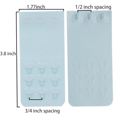 SAMGU Women's Bra Extenders 2 Hook/3 Hook/4 Hook/5 Hook/6 Hook Soft Stretchy - color: Soft Bra Extenders 3 Hooks 1/2 Inch 2pcs Blue