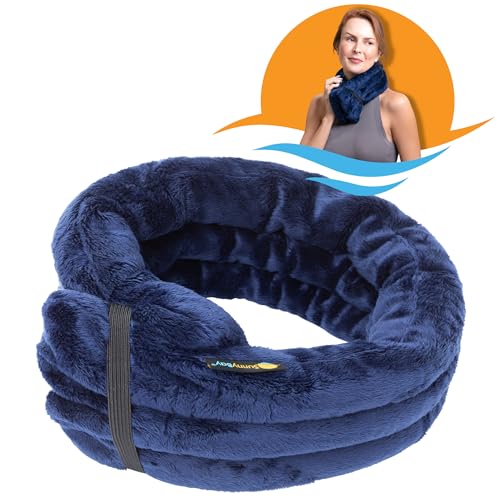 SunnyBay Heating Pad, Neck and Shoulder Wrap, 26x6 inch, Wide Blue - size: Wider - Navy