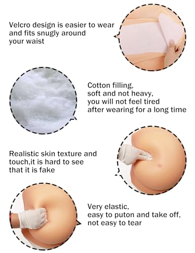 Silicone Fake Pregnant Belly - color: Bronze, size: 4-6month