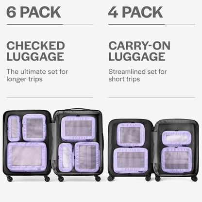 Aerotrunk Compression Packing Cubes for Travel, 4-Pack, Purple - color: Purple, size: 4-Pack