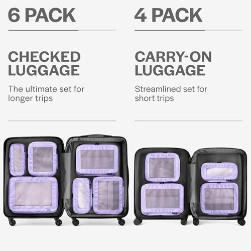 Aerotrunk Compression Packing Cubes for Travel, 4-Pack, Purple - color: Purple, size: 4-Pack
