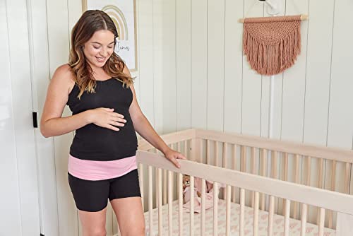 Belly Band Seamless Maternity and Postpartum Shirt Extenders, Cotton, Singles - color: Pink, size: Medium