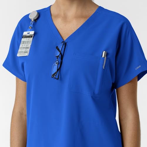 Wink Women's Women's Drop Shoulder Tunic Scrub Top - color: Royal, size: 4X-Large