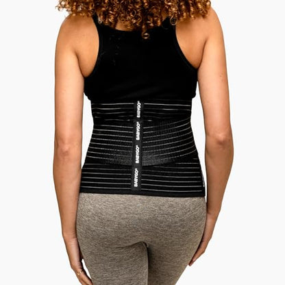 BABYGO® Postpartum Belly Band for Abdominal & C Section Recovery | Binder Wrap Women (One Size, Support +) - size: One Size