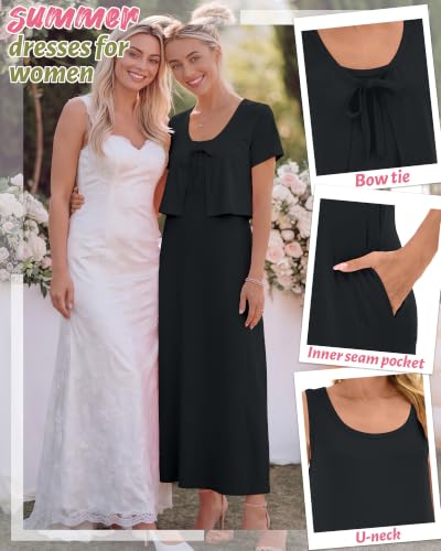 2 Piece Dress Sets for Women Fall Casual Dresses - color: Black, size: Large
