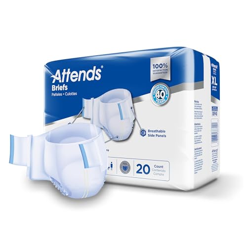 Attends Adult Incontinence Briefs, X-Large, Extra Heavy Absorbency, 20ct - size: X-Large (20 Count)