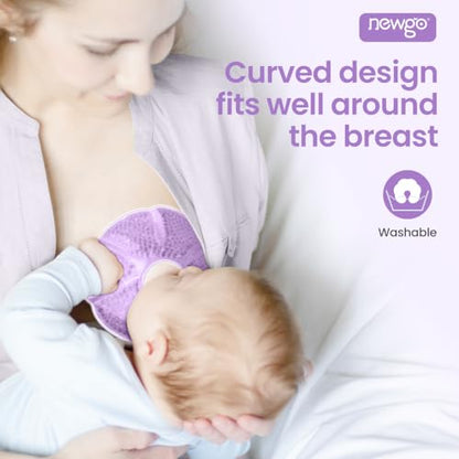 NEWGO 2 Breast Ice Packs and 12 Pcs Disposable Perineal Cold Packs
