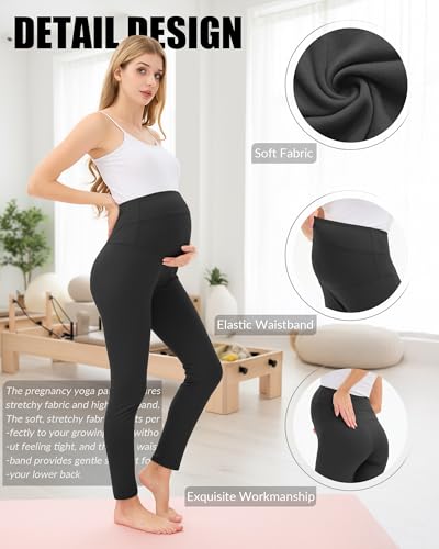 3 Pack Women's Maternity Lounge Pants - color: Black, size: Small