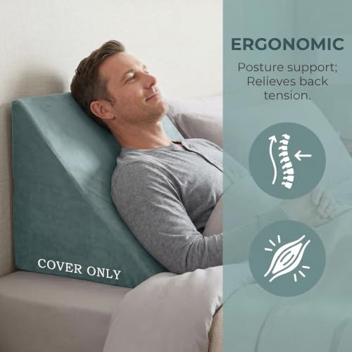 Wedge Pillow Cover, Light Green, 25"x25"x12.5" Cover Only - color: Light Green, size: 25"x25"x12.5"