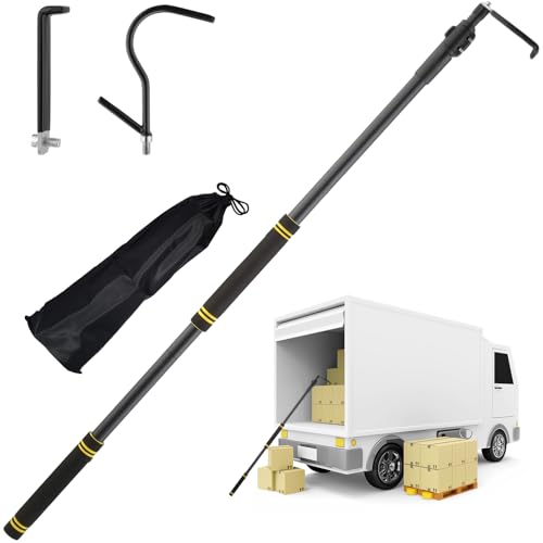 Truck Cargo Grabber, Telescoping Pickup Truck Bed Retriever Tool Black Steel Tube Telescoping 33-74" to Conveniently Store the CAR TRUCK RV Tools to Avoid Climbing Truck Bed Efficient Cargo Retriever - size: 33-74 inch